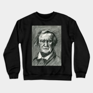 Richard Wagner - charcoal portrait Crewneck Sweatshirt